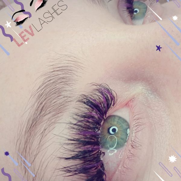 purple wimperextensions